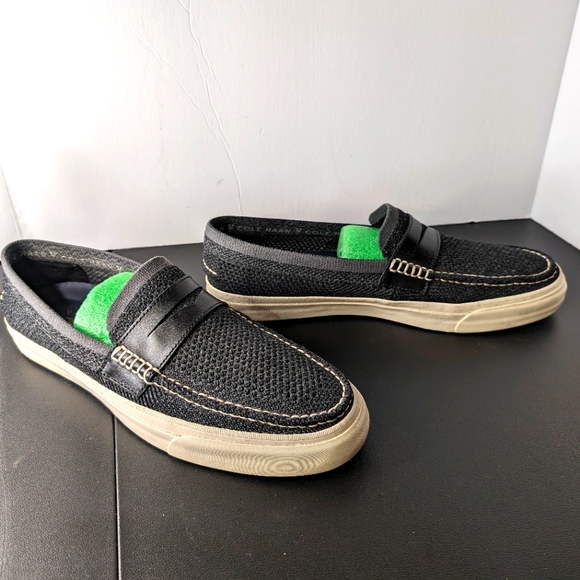 Cole Haan Other - Cole Haan 10.5 Pinch Weekender comfy blue knit slip on deck shoes rubber soles